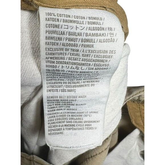 Hollister Cargo Shorts Mens 33 Khaki Button Fly Grunge Y2K Style Distressed - Picture 12 of 12